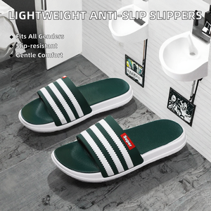 Nuevas Sandalias de Ducha y Baño Unisex, Ligeras, de PVC, con Diseño de Rayas, Antideslizantes, con Punta Abierta, para Verano, Impresas en 3D - Product Image 1