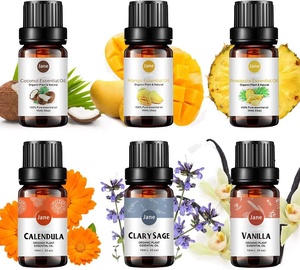 6-Gói Hữu Cơ 100% Tinh Khiết Tinh Dầu Thiết Lập Vanilla Dừa Xoài Dứa Clary Sage Calendula Cho Khuếch Tán Nến Xà Phòng Nước Hoa - Product Image 1