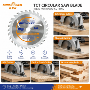 Lưỡi cưa tròn TCT công nghiệp 110mm 4 inch, mạ cacbua vonfram, dùng cắt gỗ đặc, gỗ dán, tấm MDF - Product Image 5