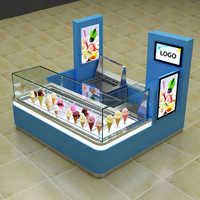 Kiosque à crème glacée personnalisé, stand d'exposition intérieur pour centre commercial, kiosque de restauration rapide dans le centre commercial, kiosque à slush