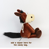 Jouet en peluche personnalisé super doux cheval en peluche jouet en peluche cheval assis écologique pour les enfants peut faire des sacs de bonbons pour les enfants