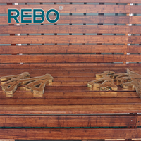 Panneau mural extérieur en bambou carbonisé avec surface texturée Panneau de revêtement en bambou