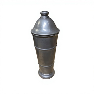 Coctelera de aluminio hecha a mano con revestimiento de plata brillante, coctelera de cóctel, directa de fábrica, precio bajo - Product Image 1