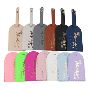 Genuine Leather Striped Luggage Tag Baggage Tags ID <b>Label</b> for <b>Suitcases</b> Backpack - Product Image 5