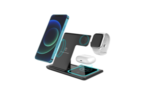 Многофункциональное складное Беспроводное зарядное устройство 15 Вт 3 в 1 держатель станции для iPhone samsung для apple Watch airpods - Product Image 5