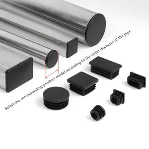 Factory Supplier Black Square Round Inner Type PP PE Plastic Pipe Plug