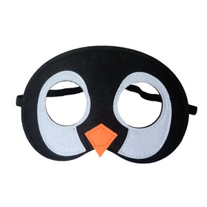Masques d'animaux en feutre pour enfants, personnalisés, avec cordon élastique, mignons, de style dessin animé, pour fête d'enfants, Halloween, Baby Shower - Product Image 2