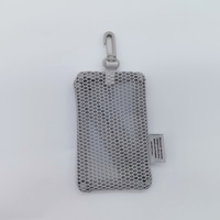 Sac de rangement en maille mini personnalisé OEM, pochette à fermeture éclair pour porte-clés, petit sac portable pour organiser les articles minuscules, vente en gros