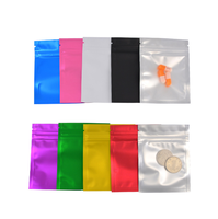 Pochette Doypack en Aluminium Mylar Colorée (Noir Mat, Blanc, Rose, Bleu) avec Fenêtre, Fermeture Ziplock, Épaisseur 80 Microns, Anti-Humidité pour Emballage