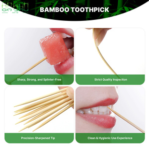 Nuovi Stuzzicadenti in Bambù Monouso OEM a Doppia Punta <span class=keywords><strong>per</strong></span> Produzione con Etichetta Privata 2026 - Product Image 3