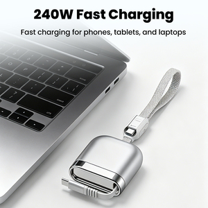 Nuevo Cable Retráctil USB <span class=keywords><strong>C</strong></span> a USB <span class=keywords><strong>C</strong></span> de 240W PD3.1 con E-Marker, Carga Rápida, 1.2M, para Laptop y Teléfono - Product Image 3