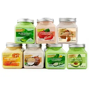 Label pribadi Oem Scrub wajah Vendor Kulit Sensitif grosir Shea Butter wajah pengelupasan kulit buah Scrub Tubuh