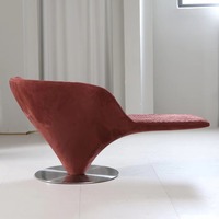 Fauteuil de salon moderne en tissu et mousse, avec structure en acier inoxydable, pour salon, hôtel, appartement, salle à manger, meubles de maison