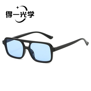 Square Oversized <b>Sunglasses</b> Black Frame Orange Lens UV400 Protection Unisex Outdoor Use - Product Image 3