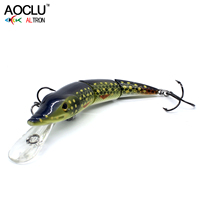 Appât dur coulant de brochet articulé stocké 105mm 17.4g pêche méné plongée 1.8m leurre de pêche grand combattant