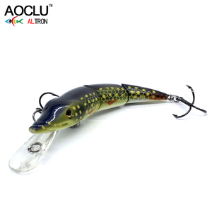 Appât dur coulant de brochet articulé stocké 105mm 17.4g pêche méné plongée 1.8m <span class=keywords><strong>leurre</strong></span> de pêche grand combattant - Product Image 3