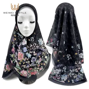 Borong Tudung New Design Ethnic Malaysian Print Muslim Cotton Voile hijab Scarf For Women