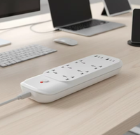 Multiprise universelle 6 voies 10A avec 2 ports USB-A et 4 ports USB-C, câble d'extension de 3m, prise UK pour la vente en gros sur le marché de Dubaï