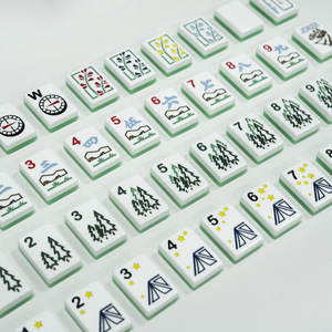 Customized Acrylic Mahjong Set Portable Travel Outdoor Game Universal Chess Card <b>Entertainment</b> Shenzhen Made - Product Image 4