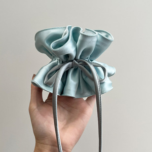 Wholesale French <b>Bow</b> Headband Solid Color Satin Fabric Large Hair Scrunches Latest Fashion Ribbon <b>Bow</b> Hair Bands - Product Image 2