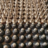 Pieds de nivellement réglables en métal avec base en nylon antidérapante M8 M10 M12 M16 M20 D40 D50 D60 D80 D100 L50-150