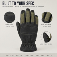 Gants de pompier NFPA 1970-2025 Modèle 6877 en peau de chèvre traitée, dos en Kevlar, barrière anti-humidité en polyuréthane, gants de travail de protection