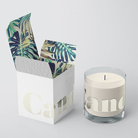 Boîtes d'emballage minimalistes pour bougies avec fenêtre transparente, personnalisables pour les bougies à la cire de soja et les bougies parfumées