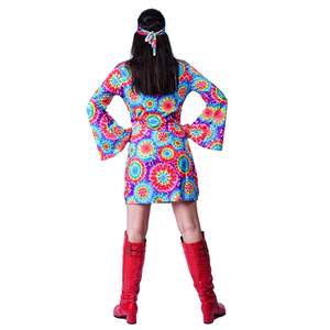 Costume <span class=keywords><strong>Hippie</strong></span> 60s 70s pour femmes, robe fantaisie adulte fleur colorée <span class=keywords><strong>hippie</strong></span> fête costumes <span class=keywords><strong>de</strong></span> performance - Product Image 6