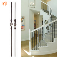 Balustre d'escalier en fer forgé moderne, facile à installer, noir mat, carré creux, panier simple, pour balcon intérieur