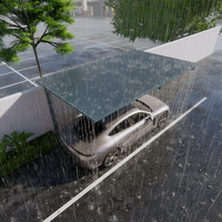 Abri de voiture en aluminium avec toit en polycarbonate imperméable, structure en aluminium, pour 3 voitures, stationnement extérieur