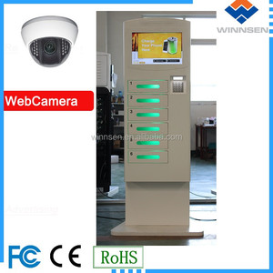 Bornes de recharge publics sur pied, à commande informatique, avec lecteur de carte bancaire et casiers sécurisés APC-06B - Product Image 6