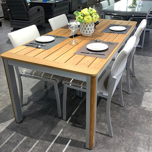 Al aire libre Muebles de Jardín conjuntos <span class=keywords><strong>terraza</strong></span> patio al aire libre mesas 4-6 asientos al aire libre teca juego de comedor - Product Image 4