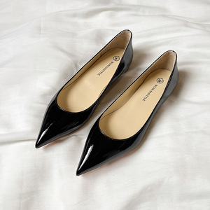 Zapatos de mujer planos con punta, de charol francés, sin cordones, de color liso, con tacón interior, que combinan con todo, nueva colección primavera 2026 - Product Image 3