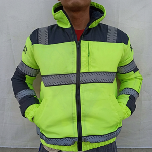 Chaquetas de Seguridad de Verano para Hombre de Alta Calidad, ANSI Clase 1, Logotipo Personalizado, Ropa de Trabajo Reflectante, LED Intermitente, Impermeable, Poliéster - Product Image 1