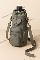 Sac isotherme de luxe vintage pour bouteille d'eau 1L, résistant à l'eau, avec fermeture éclair, pour utilisation en extérieur