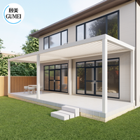 Pergola Extérieure Bioclimatique Moderne 3x3 3x4 en Aluminium, Étanche et Motorisée à Toit Lames Orientables