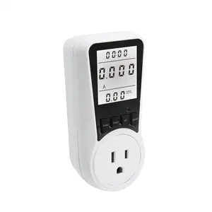 Monitor de uso de electricidad para el hogar-Tomas de medidor de kilovatios-Medidor de vatios Blanco SDK Enchufe inteligente Medidor de potencia Energía 16A 120V
