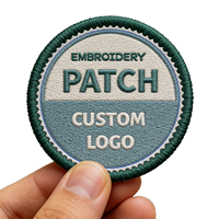Écussons brodés personnalisés en gros pour vêtements, logo personnalisé, broderie 3D, écussons lavables écologiques pour les propriétaires de marques
