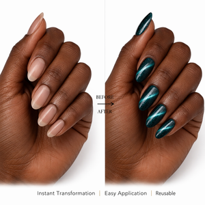 Uñas Postizas Acrílicas al por Mayor, Diseño Ojo de Gato, Color <span class=keywords><strong>Verde</strong></span> Almendra, 30 Piezas, Uso Diario, Fabricación OEM - Product Image 4