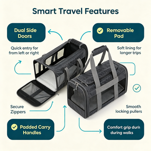 OEM <b>Cat</b> Carrier Soft Sided Large Breathable Foldable Portable Pet Travel Bag Custom Pet Carrier Airline Dog Carrier <b>Cat</b> Bag Pet - Product Image 3