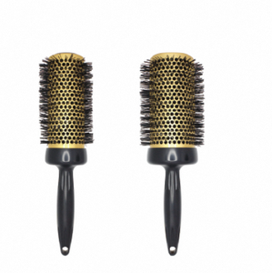 Brosse à rouleau en céramique avec manche en caoutchouc antidérapant et poils de sanglier doux pour démêler les cheveux bouclés, les cheveux raides, le coiffage quotidien - Product Image 6