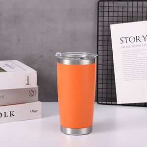 Hot Sale 20oz 30oz Regular Tumbler Double Wall Coffee Cup Insulated Customize Car Vacuum Tumbler With Lid And <b>Straw</b> - Product Image 2