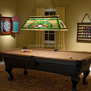 Lámpara de Mesa de Billar Tiffany de 6 Luces LED Hecha a Mano, de Vidrio Rectangular, para Hogar, Bar, Comedor, Uso en Interiores, en Oferta - Product Image 3