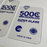 Pelindung Layar Kaca Tempered 8K HD 500C Grade AAA 9H Super Curve Tanpa Bingkai ESD untuk 18 Duo 18 Pro Max 18Fold