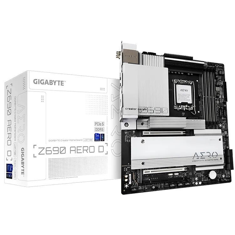Gigabit Z690 AERO D (Rev. 1.0) Motherboard dengan Intel WiFi 6E AX210 Mendukung Prosesor Intel Core Series CPU/I9/I7/I5 Gen 12