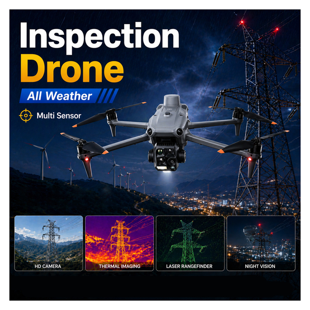 MATRICE 4T Professional Inspection Drone Multi Sensor Thermal Imaging RTK Navigation Long Endurance UAV Precision Distance