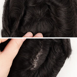 Duro Mono-<span class=keywords><strong>pelucas</strong></span> <span class=keywords><strong>para</strong></span> hombre, tupé barato, varios tamaños, resistente, fino, Mono - Product Image 4