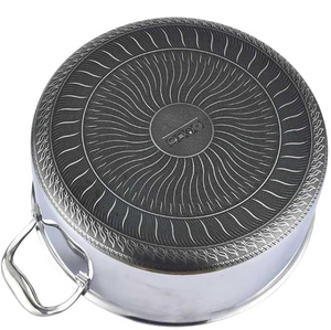 Casserole en acier inoxydable triple couche de haute qualité, style américain moderne, antiadhésive, compatible lave-vaisselle, pour soupes et ragoûts - Product Image 2