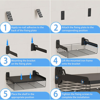 Étagère d'angle murale pour four de cuisine, support de rangement pour micro-ondes, étagère d'angle pour four à pizza avec tiroir