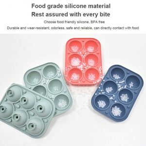 Molde de Silicona para Hielo, Libre de BPA, Fácil de Rellenar, 6 Cavidades Redondas, para Whisky, en Stock, Reutilizable, Apto para Congelador - Product Image 4